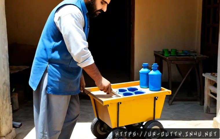 야외용 완구 제작 기술 - Photorealistic outdoor toy manufacturing workshop in Pakistan, skilled craftsperson assembling a bri...